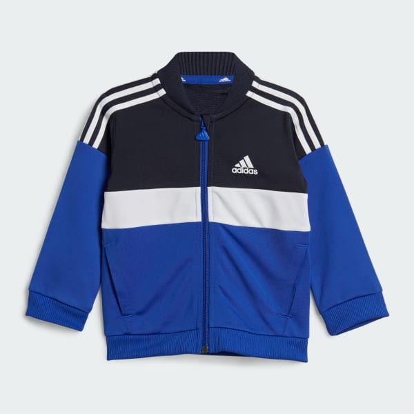 Bleu Survêtement scintillant Tiberio 3 bandes Colorblock Enfants