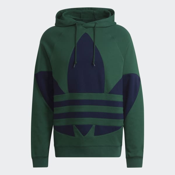Adidas trefoil hoodie olive green sales