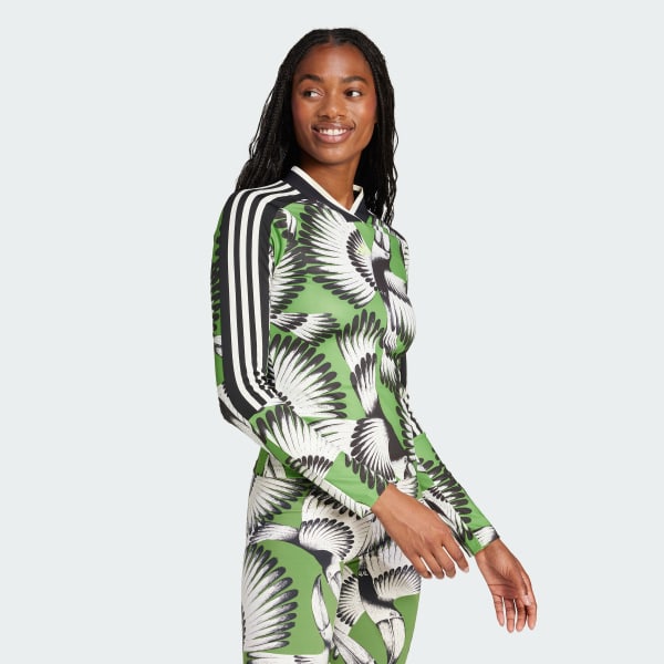 Branco Camisa Manga Longa adidas x FARM