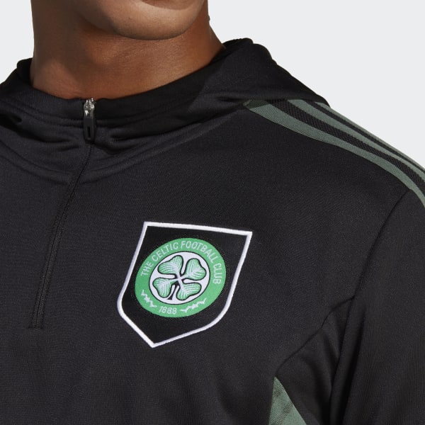 Black Celtic FC Condivo 22 Hooded Track Top