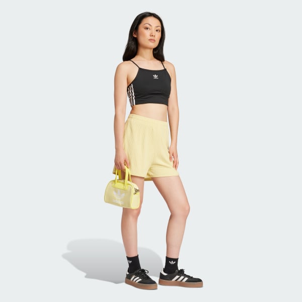 Yellow Essentials Wide Rib Sprinter Shorts