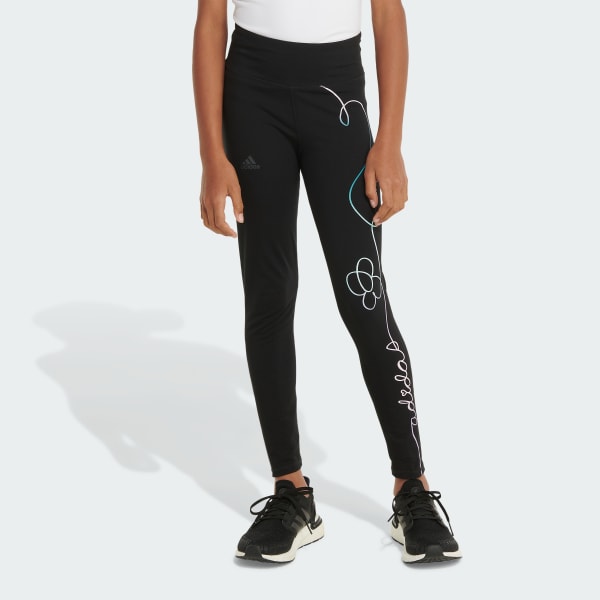 adidas Linear Graphic Leggings - Black, Kids' Training