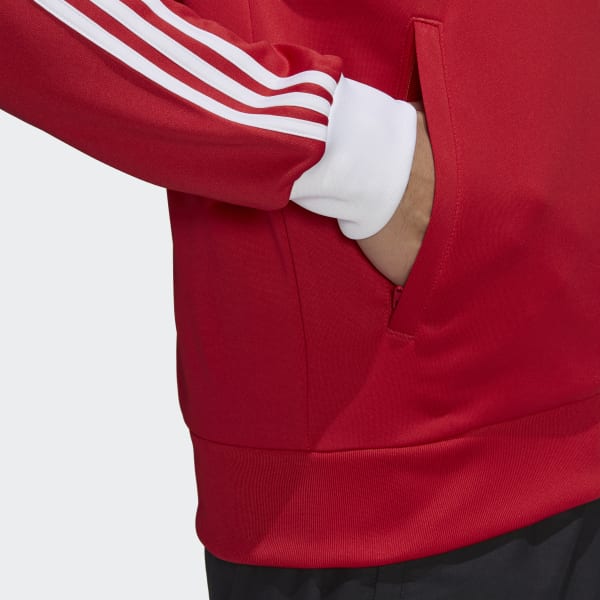 Rot Manchester United 3-Streifen Trainingsjacke DD158