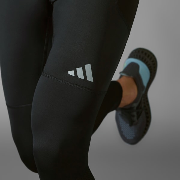 Adidas huge adidas on leg activewear athletic leggings in black size XL.