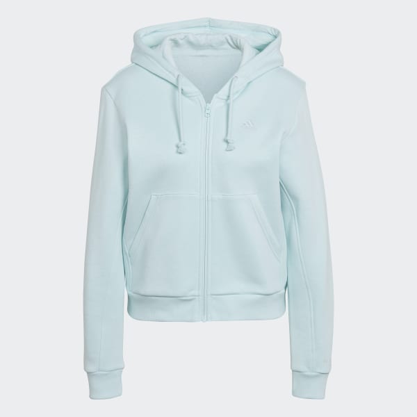 Blau ALL SZN Fleece Full-Zip Kapuzenjacke BY505