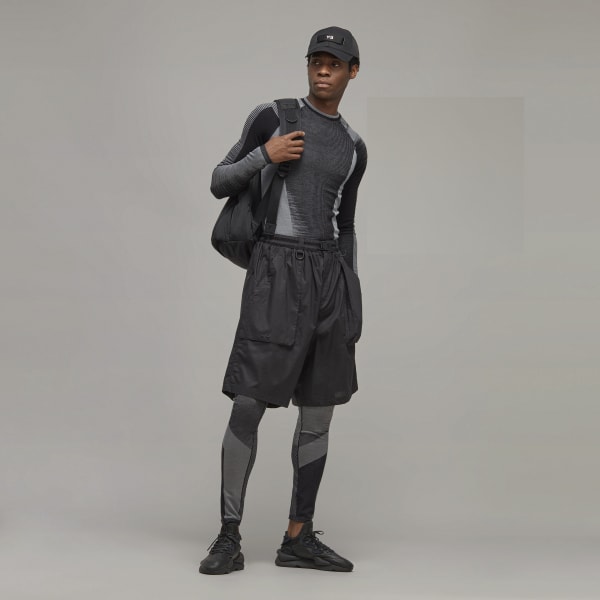 Schwarz Y-3 Engineered Leggings