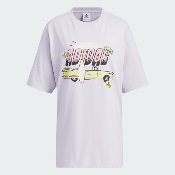 Purple Summer Holiday Graphic Play Short Sleeve Tee