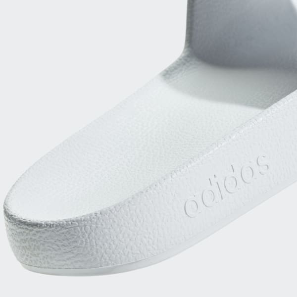White Adilette Aqua Slides