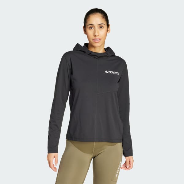 Black Terrex Multi Climacool Hooded Long Sleeve Top
