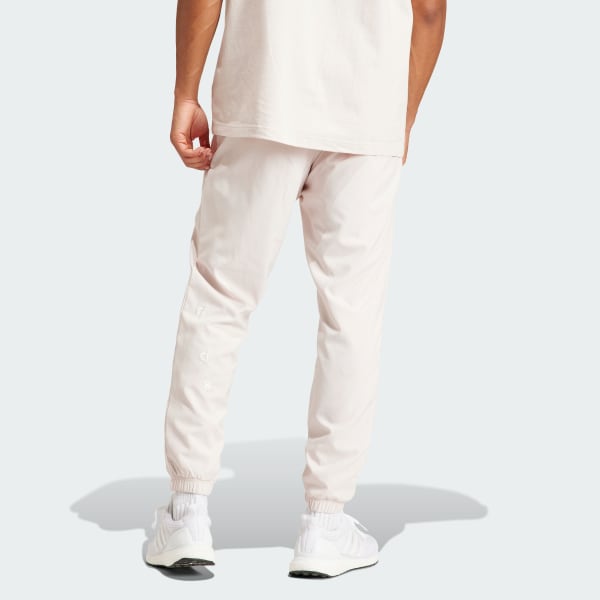 Pink Embroidered Woven Pants