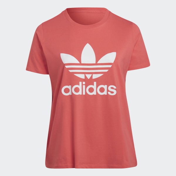 adidas Adicolor Classics Trefoil Tee (Plus Size) - Pink | Women\'s Lifestyle  | adidas US | Sport-T-Shirts