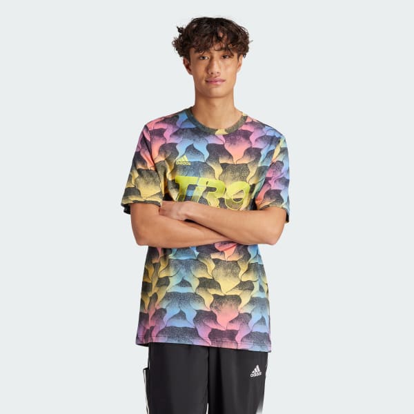 Naranja Playera Summer of Tiro Estampada