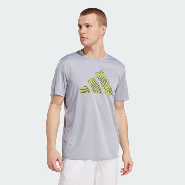 สีเทา เสื้อยืด Adi365 Running Essentials Brand Love