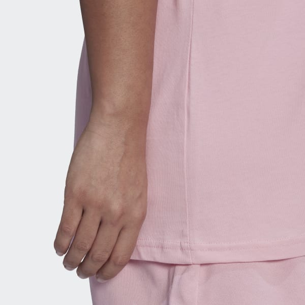 Pink Essentials Slim 3-Stripes Tee (Plus Size) ZR994
