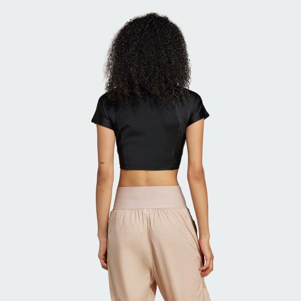 cerná Crop Top Zip-Up