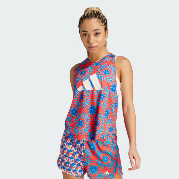 Naranja Playera Sin Mangas para Entrenar adidas x FARM Rio