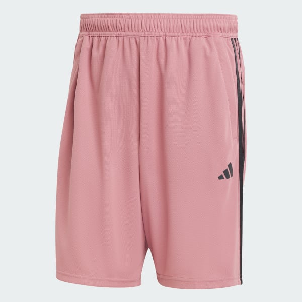 Rosa Shorts de Entrenamiento Train Essentials Piqué 3 Rayas