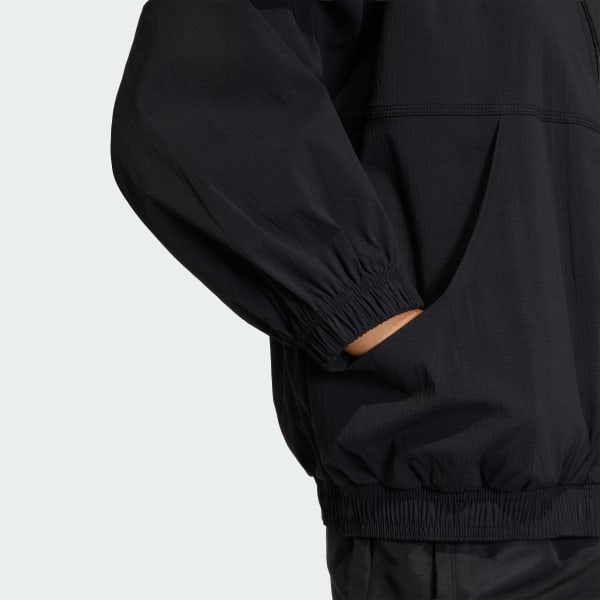 adidas Essentials Woven Windbreaker - Black | Free Shipping with