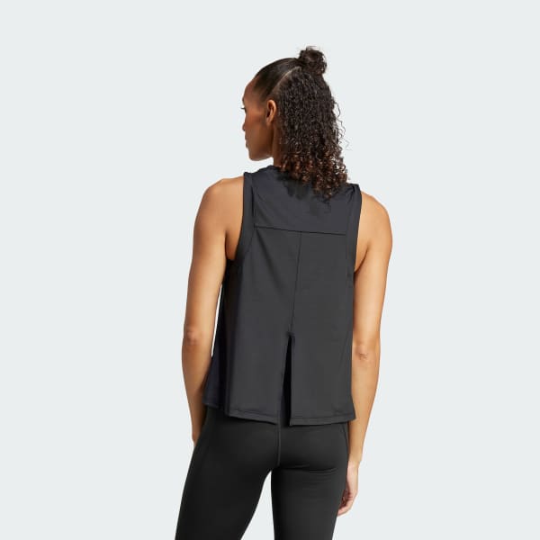 Negro Playera sin mangas Yoga