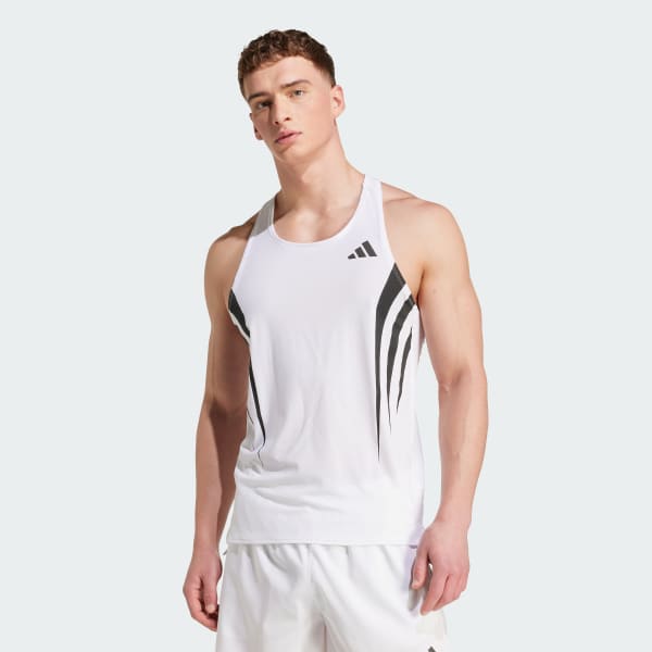 クリスマス特集2025 adidas Adizero Archive Running Singlet - White | adidas ジャケット・アウター