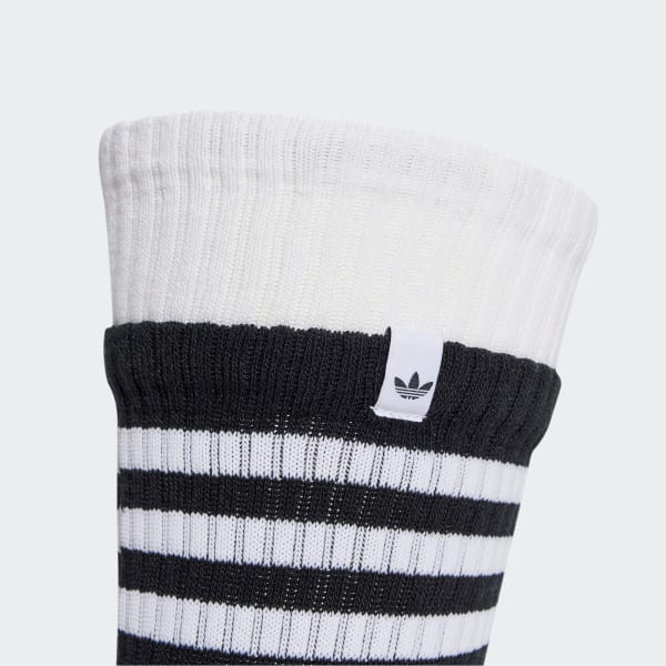 Black Two-Layer Crew Socks 2 Pairs