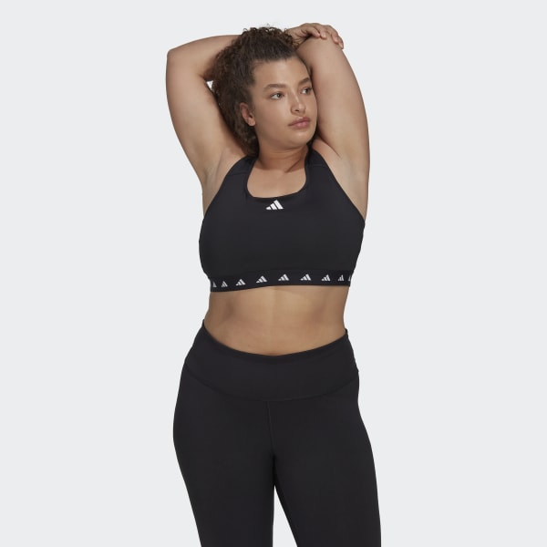 Nero Reggiseno sportivo Powerreact Training Medium-Support Techfit (Curvy) F6305