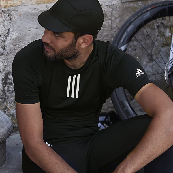 Negro Maillot - Camiseta Base de Ciclismo Manga Corta IYJ49