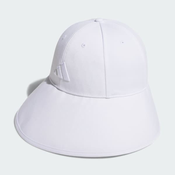 White Wide Brim Cap