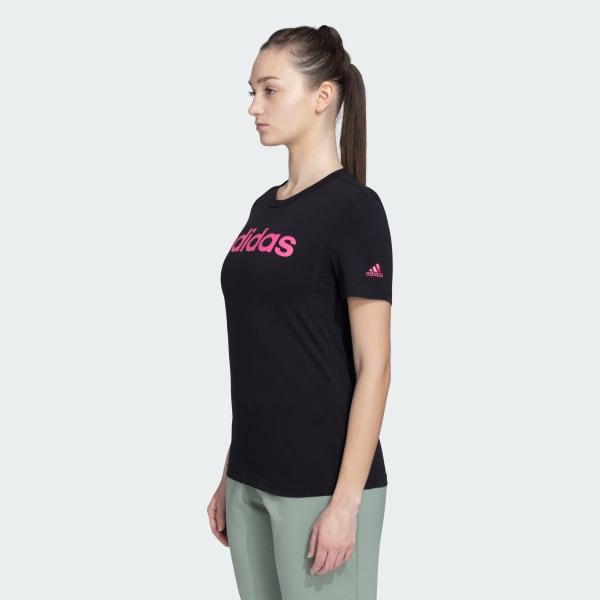 Black ESSENTIALS LINEAR TEE