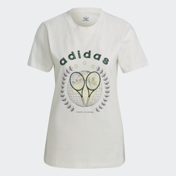 White Tennis Luxe Graphic Tee ZF196