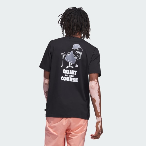 Adidas black golf shirt shop