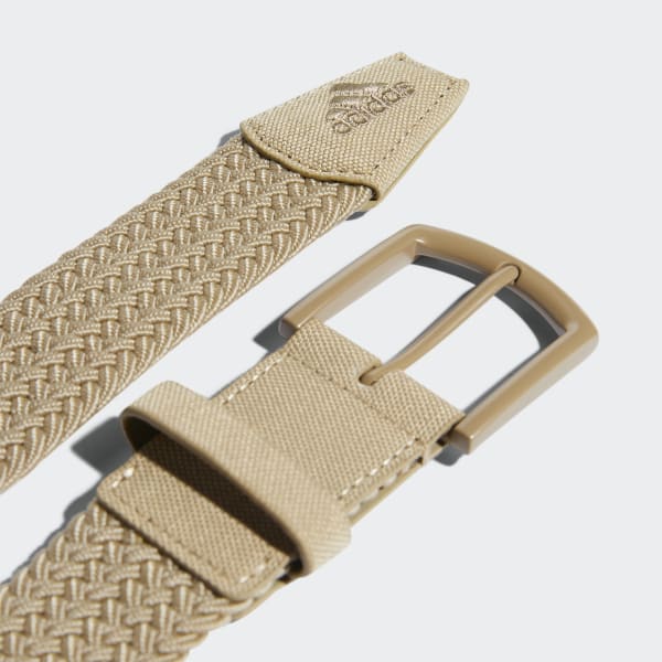 Beige Men's Braided Stretch Belt