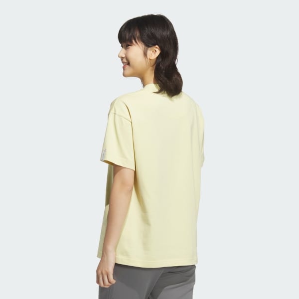 イエロー エッセンシャルズ プラス スモールロゴ 半袖Tシャツ