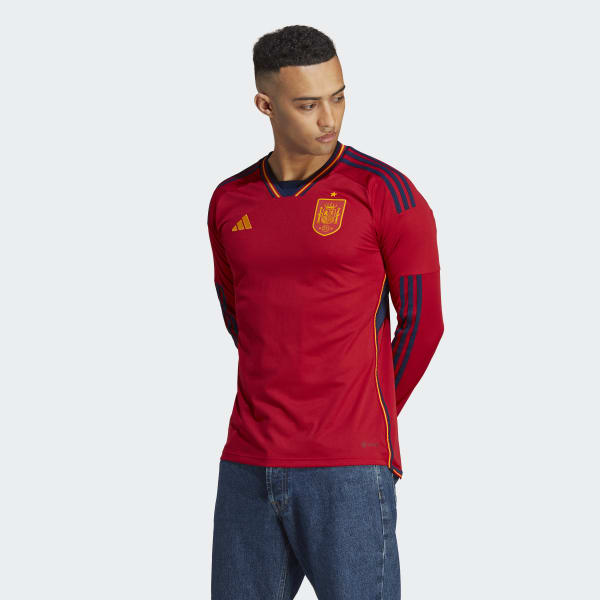 Rot Spanien 22 Long Sleeve Heimtrikot TI476