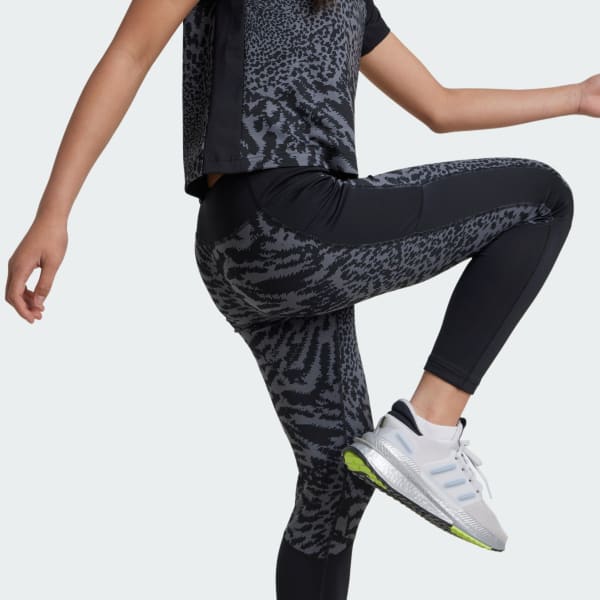 Childrens grey adidas leggings hotsell