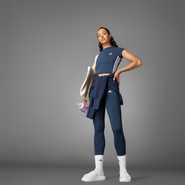 Azul Camiseta Hyperglam Acanalada