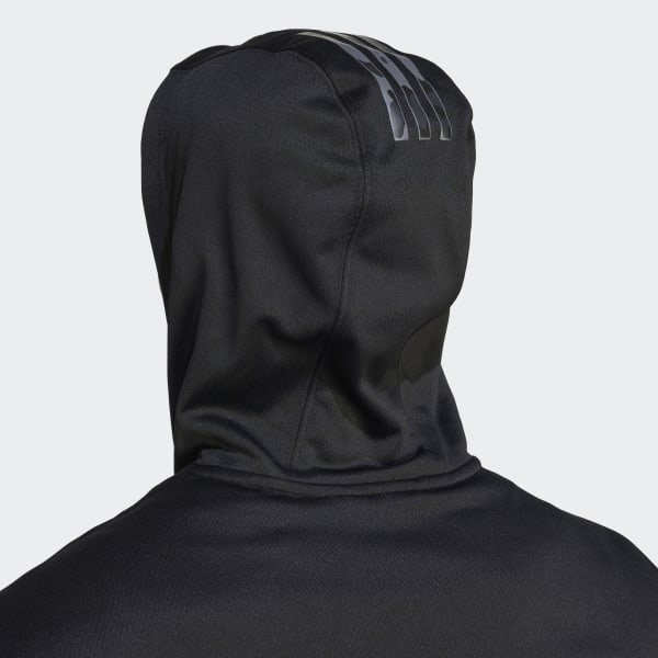 Adidas originals mens long line full zip hooded sweat black online
