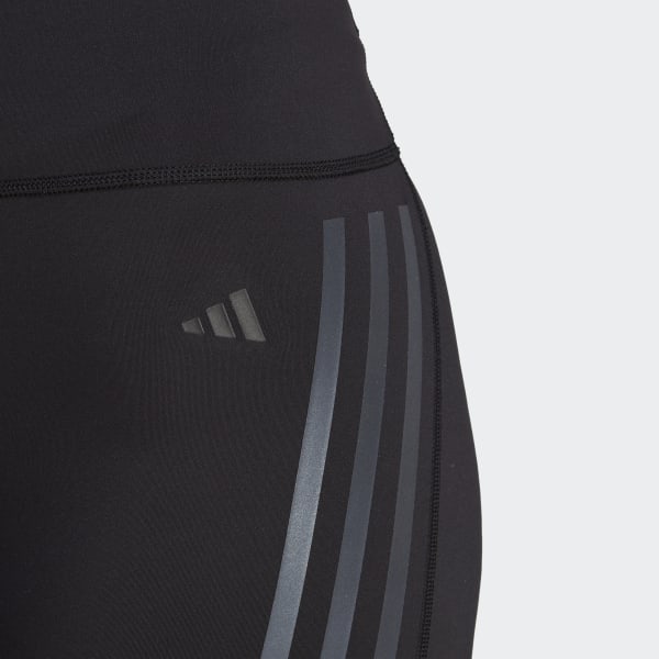 Zwart DailyRun 3-Stripes Five-Inch Korte Legging