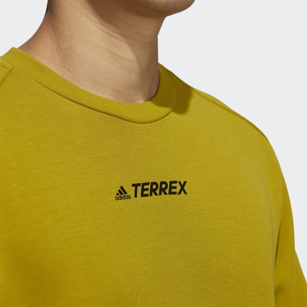 Verde Polera Terrex Logo Cuello Redondo (Unisex) FQZ10