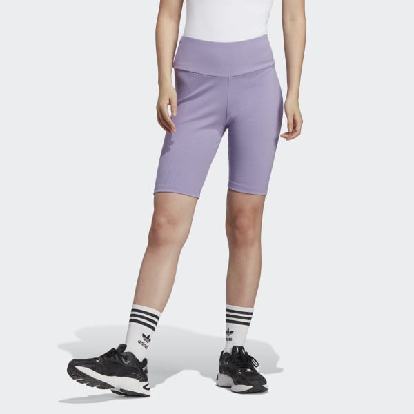 adidas Adicolor Essentials Short Leggings - Purple | Women's Lifestyle ...