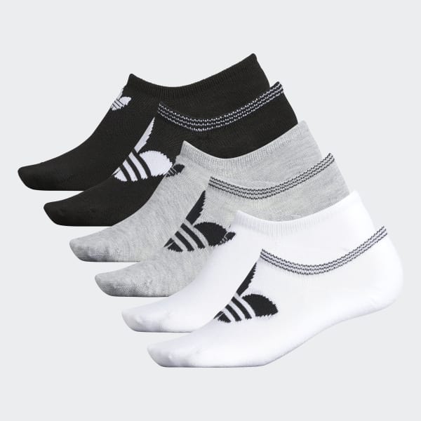 adidas Trefoil No-Show Socks 6 Pairs - White | adidas US