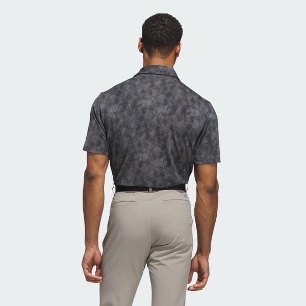 adidas Ultimate365 Textured Print Polo Shirt - Blue | Free