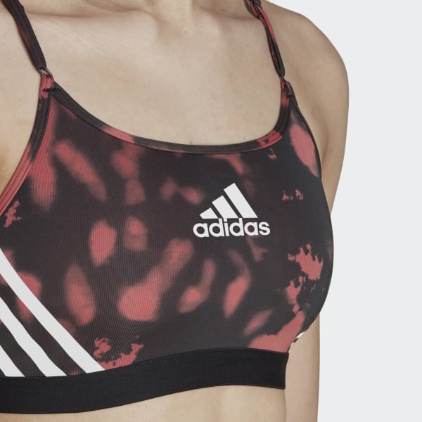 Rood adidas Aeroreact Light-Support Hyperglam Printed Beha R1157