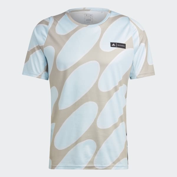 blauw adidas x Marimekko Run Icons 3-Stripes T-shirt