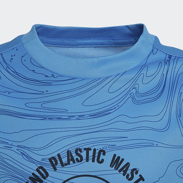 Blau UNITEFIT AEROREADY Run for the Oceans T-Shirt – Genderneutral