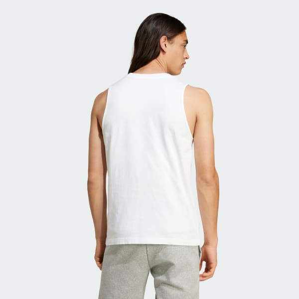 White Modern Essentials Graphic Tank Top