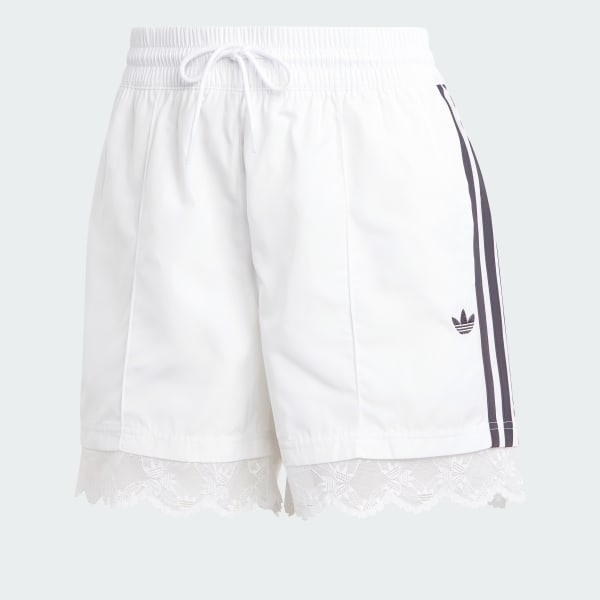 สีขาว กางเกงขาสั้นชายลูกไม้ 3-Stripes 