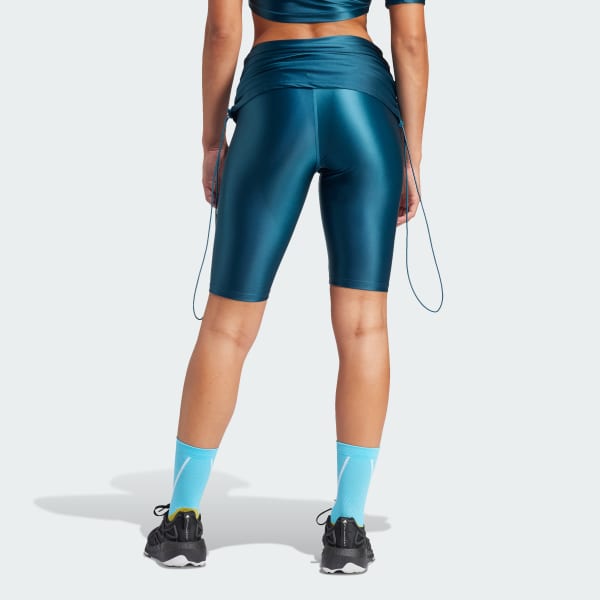 สีน้ำเงิน กางเกงขาสั้น adidas by Stella McCartney Roll-Top