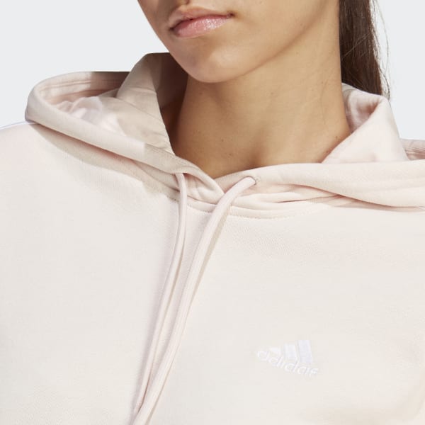 adidas Essentials 3-Stripes French Terry Lifestyle adidas - US Crop Hoodie | Women\'s Pink 