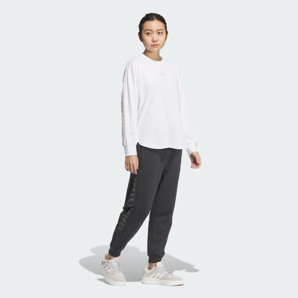 ホワイト ワード 長袖Tシャツ